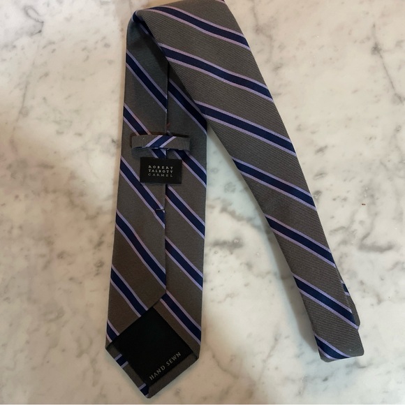 Classic Loro Piana Dot Made In Italy Robert Talbot Repp Stripe Tie Lot 100% Silk - Picture 9 of 12